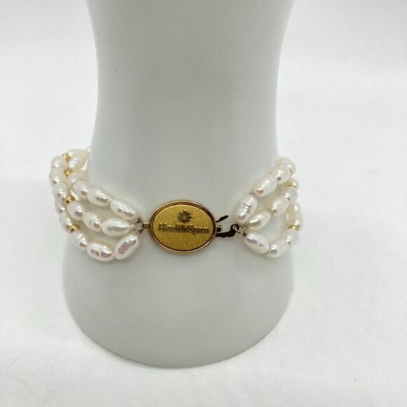 Vintage Jostens 3 Strand Freshwater Pearl Bracelet Employee Service HealthSpan - Picture 6 of 10